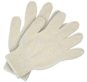 White Knitted Cotton Gloves (6 Pack)