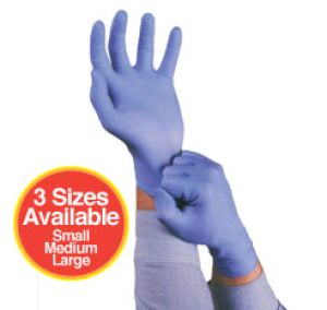 Disposable Powder Free Nitrile Gloves Box of 100 - Assorted Sizes Available