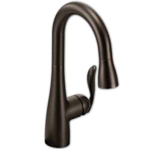 Moen Arbor One Handle High Arc Pull-Down Bar/Entertainment Faucet Oil Rubbed Bronze