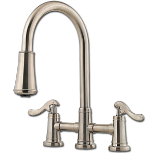 Pfister Ashfield Double Handle Kitchen Faucet - Brushed Nickel